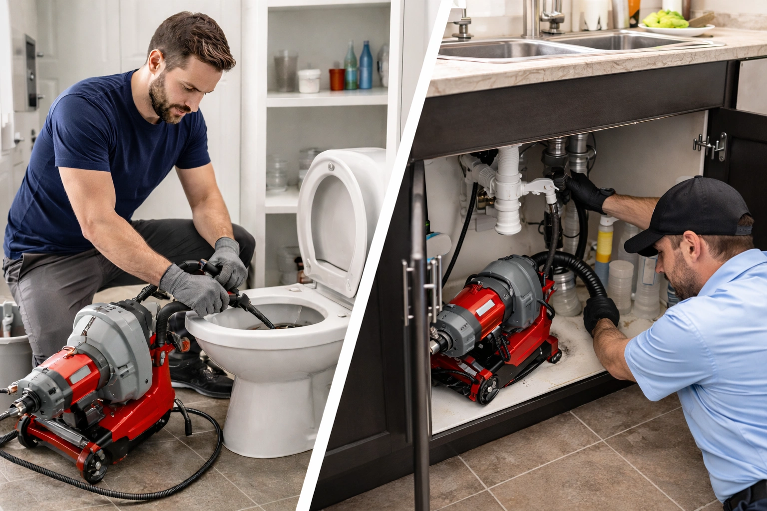 Débouchage + service d’urgence 24/7